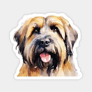 Watercolor Briard Face Magnet