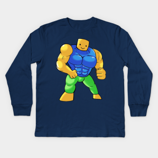 Roblox Noob Kids Long Sleeve T Shirts Teepublic - roblox bodybuilder t shirt