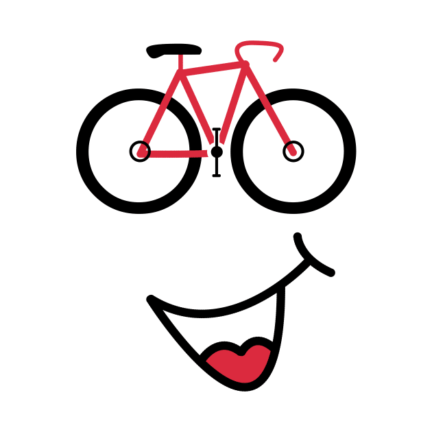 Smiley Face Racing Bike Emoji Cycling by 4U2NV-LDN