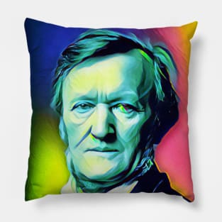 Richard Wagner Colourful Portrait | Richard Wagner Artwork 5 Pillow