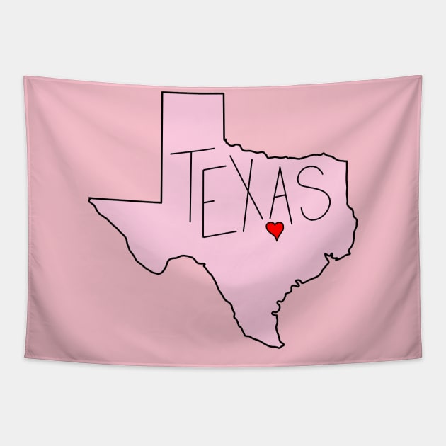 Pink Texas Austin Tapestry by novabee