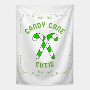 CHRISTMAS Candy Cane Cutie Quote Tapestry