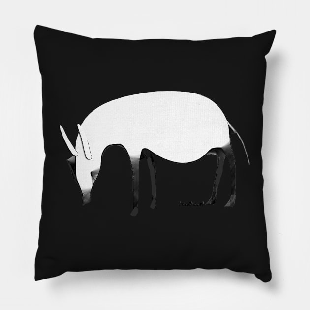 Primeval Bovine Pillow by mindprintz