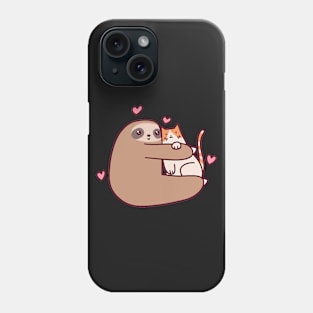 Sloth Loves Cat Phone Case