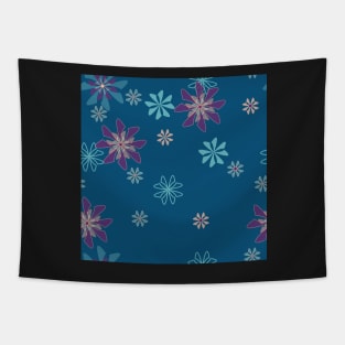 Geometric flower flakes Tapestry