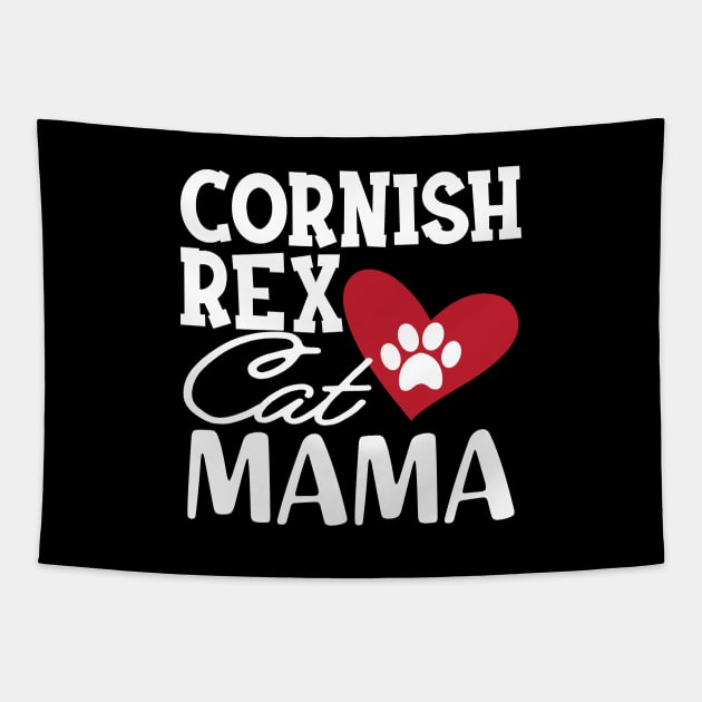 Cornish Rex Cat Mama Tapestry by KC Happy Shop