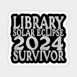 Funny Librarian Solar Eclipse 2024 Shirt, Trendy Public Library Program Bookish Y2k Magnet