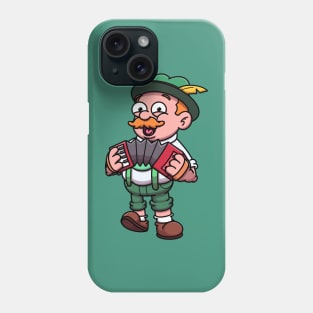 Bavarian Man In Traditional Clothes Playing Accordion Phone Case