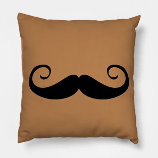 Moustache - Curly (Skin tone D) Pillow