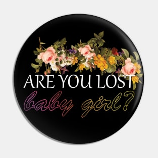 365 days - Are you lost baby girl (spring flowers and rainbow outline) | Michele Pin