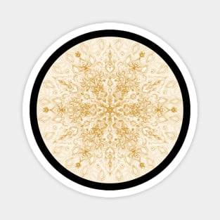 Sepia Snowflake Doodle Magnet