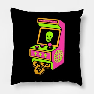 Arcade game skull Pillow