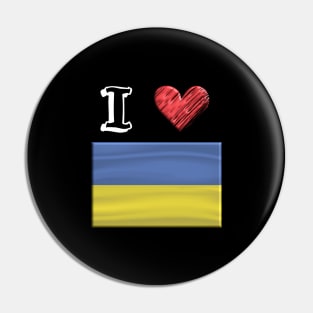 I love Flag from Ukraine Pin