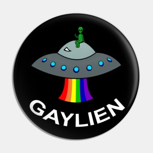 Rainbow Gaylien Pride Alien Pin