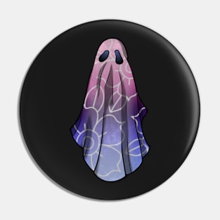 Omnisexual Pride Flowery Ghost Pin