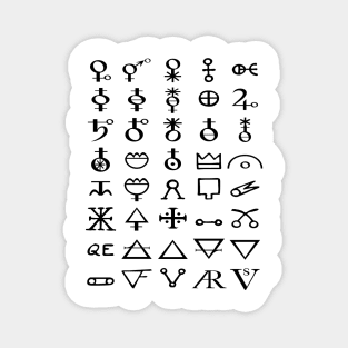 Alchemical Symbols Magnet