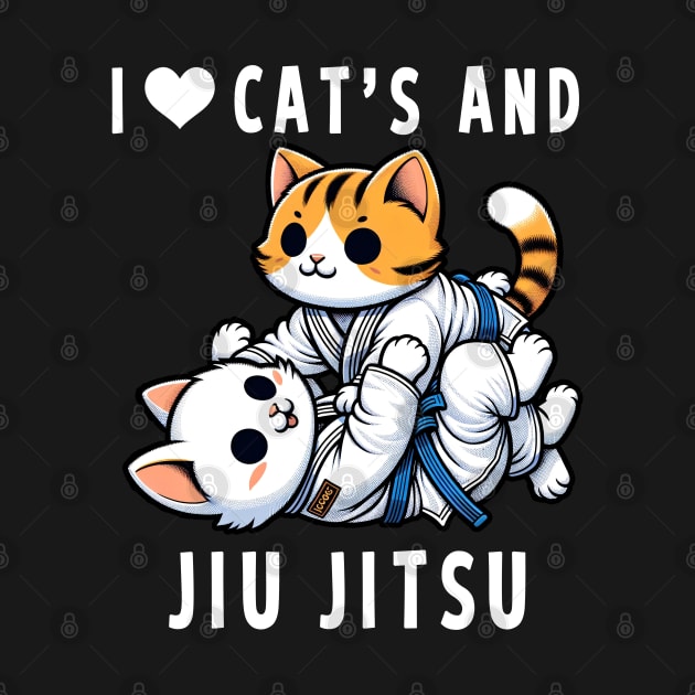 I Love Cats And Jiu Jitsu by ShirtFace