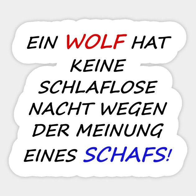 Wolf Und Schaf Geschenk Vorgesetzter Sticker Teepublic