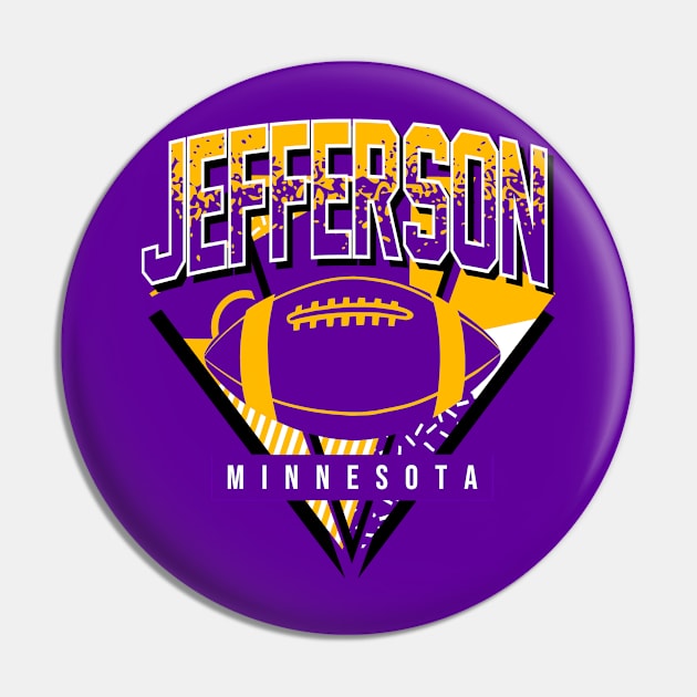 Jefferson Retro Minnesota Football Pin by funandgames