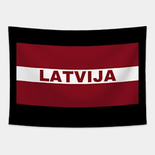 Latvija in Latvian Flag Tapestry