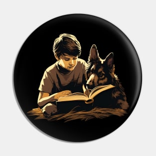 I Look Better Bent Over A Book - Dog Lovers Edition Pin