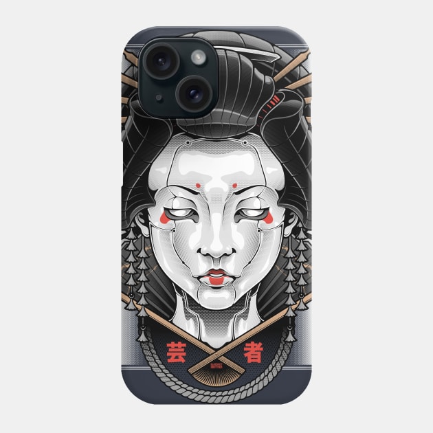 Mecha Geisha Phone Case by BlackoutBrother