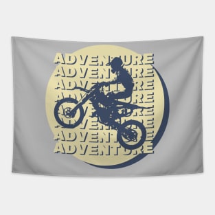 motocross vintage biker Tapestry