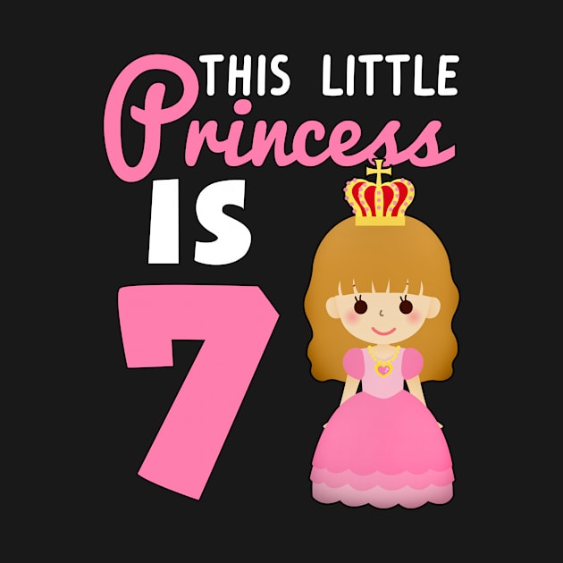 Seventh year old princess birthday gift by Shirtttee