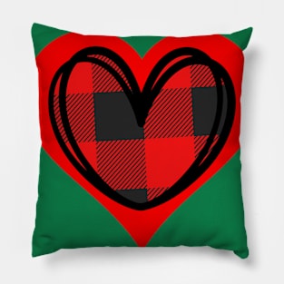 Checked Love Pillow