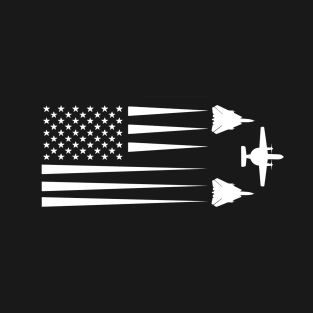 F-14 Tomcat US Flag Hawkeye Navy US Flag T shirt T-Shirt