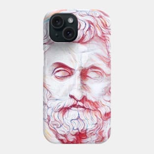 Thales of Miletus Portrait | Thales of Miletus Artwork | Line art Phone Case