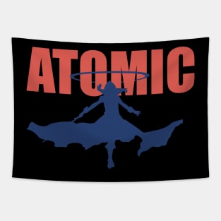 Most iconic moment from the Eminence in Shadow anime show in episode 5 - Cid Kagenou said I am ATOMIC in a cool silhouette Tapestry