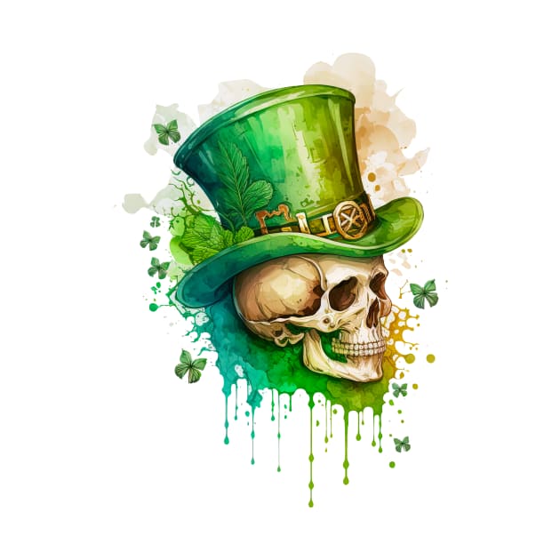 St Patrick's Day Skull, Ireland, Irish, Lucky, Irish Pride, Saint Patrick's by PorcupineTees