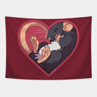 Heart Rat: Self Black Tapestry