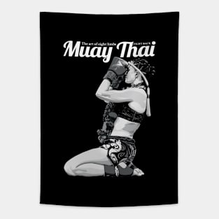 Muay Thai Girl Fight Back Tapestry