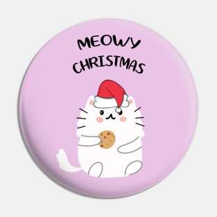 Meowy Christmas Pin