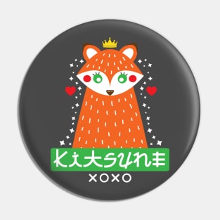 Foxy Kawaii Kitsune Fox Pin