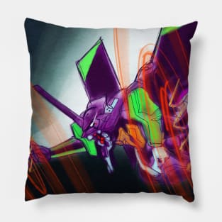 the eva 01 the ride of shinji ikari in the monster mecha Pillow