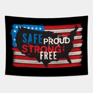 Safe, proud, strong & free Tapestry