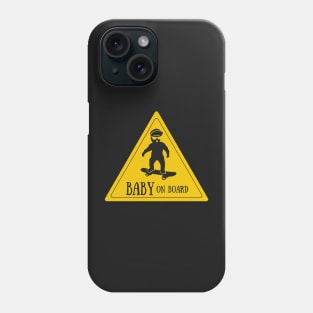 baby on skateboard Phone Case