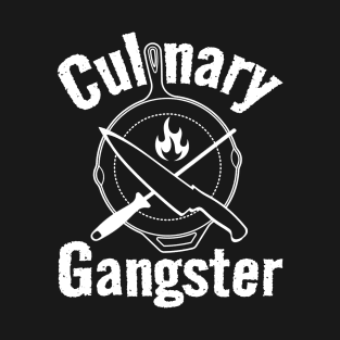 Culinary Gangster - Chef Knife & Flame T-Shirt