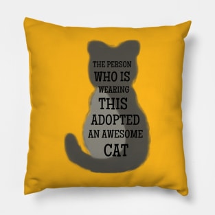 The person wearing this adopted an awesome cat Pillow