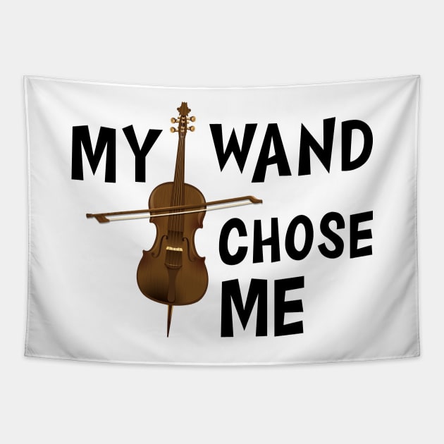 Violin - My wand chose me Tapestry by KC Happy Shop