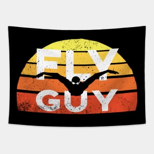 Retro Fly Guy Mens Swimming 1 Tapestry