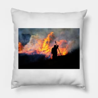 Muirburn - Heather Burning - North York Moors Pillow