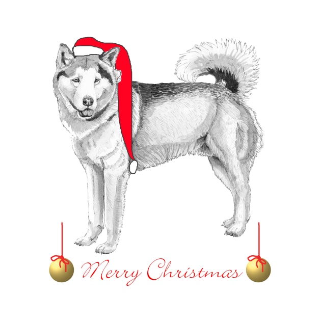 Alaskan malamute - christmas by doggyshop