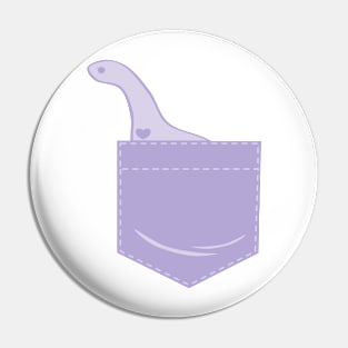 Lavender Pocket Dinosaur Pin