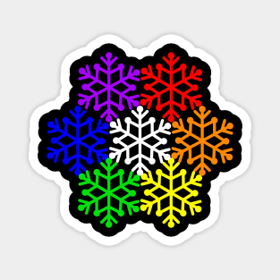 Gay Pride Snowflake Winter Christmas Holiday Magnet