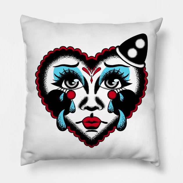 Crying Clown Pillow by alightedsylph