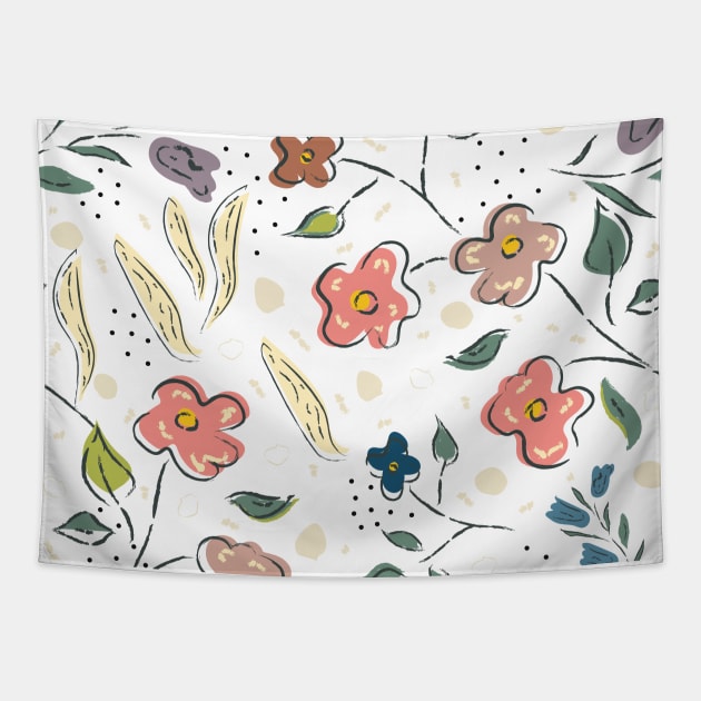 Floral Pattern Tapestry by Creative Meadows